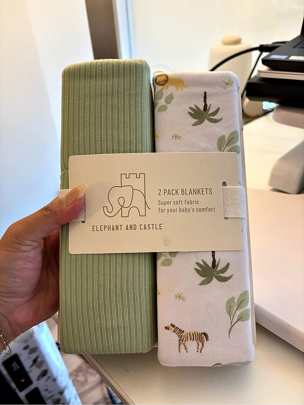Elephant and Castle | 2 Pack Blankets Safari Theme